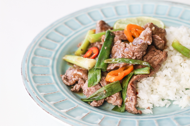 Steak Scallion Stir Fry | ChefJulieYoon.com