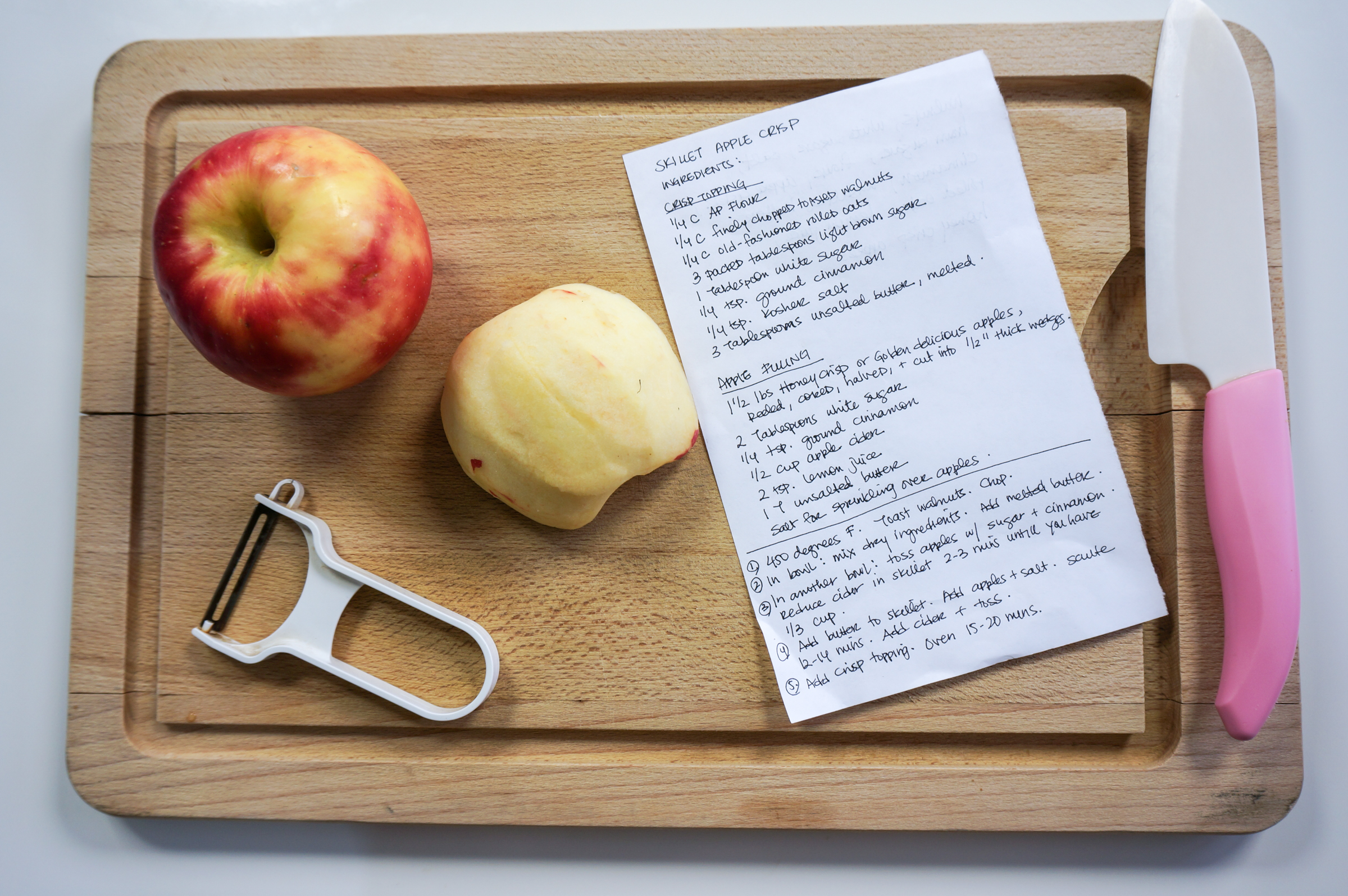 Behind The Scenes Skillet Apple Crisp | ChefJulieYoon.com