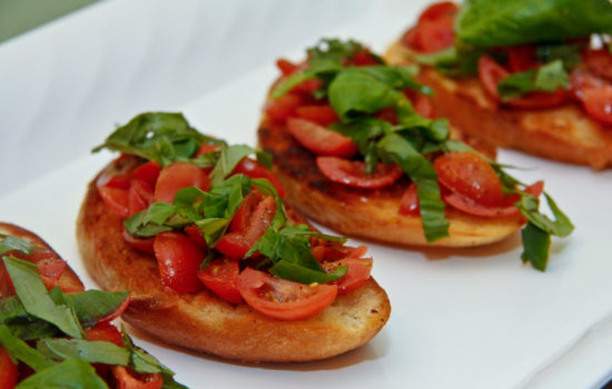 Grape Tomato Bruschetta
