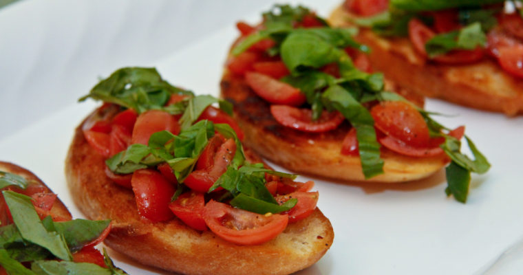 Grape Tomato Bruschetta