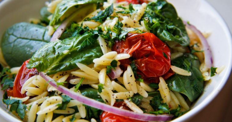 Orzo Salad with Roasted Tomatoes