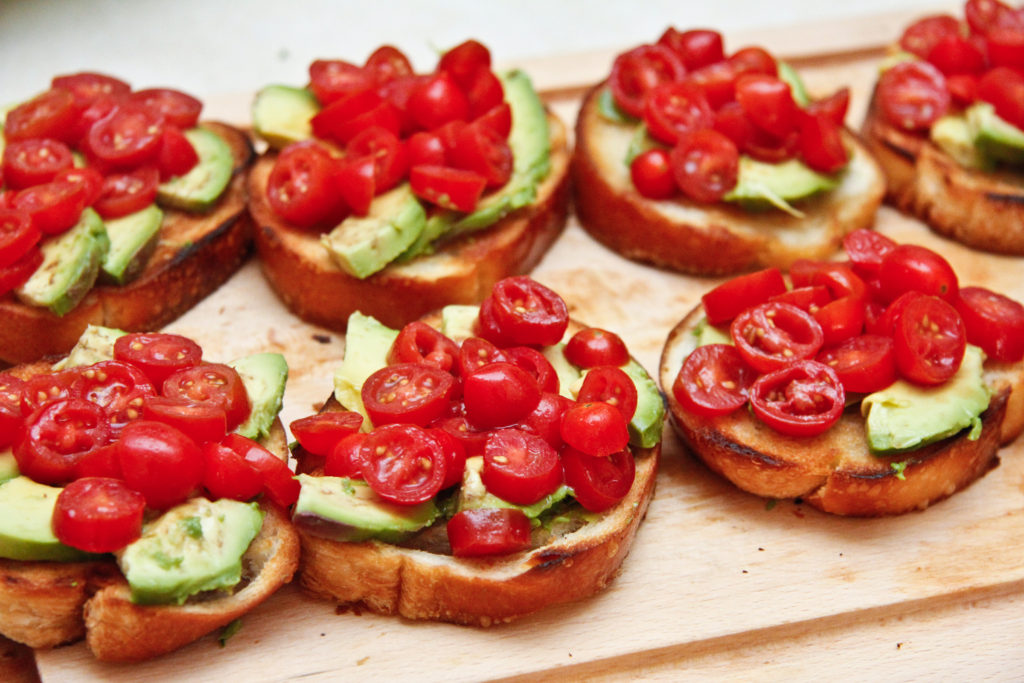 Avocado Tomato Bruschetta 