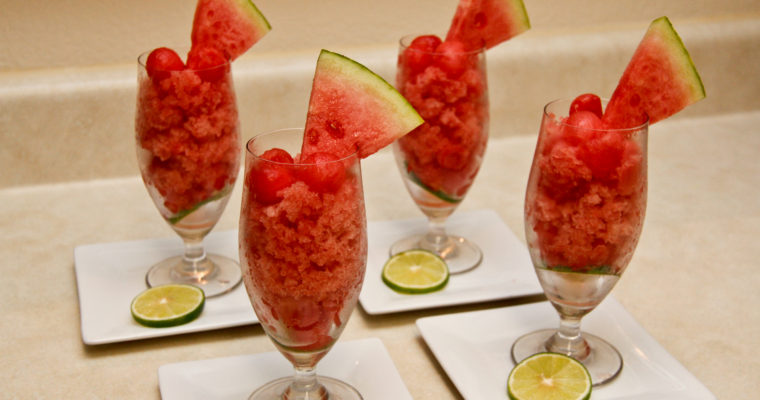 Watermelon and Lime Granita