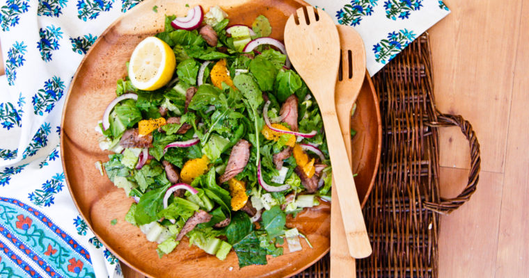Orange and Honey Steak Salad