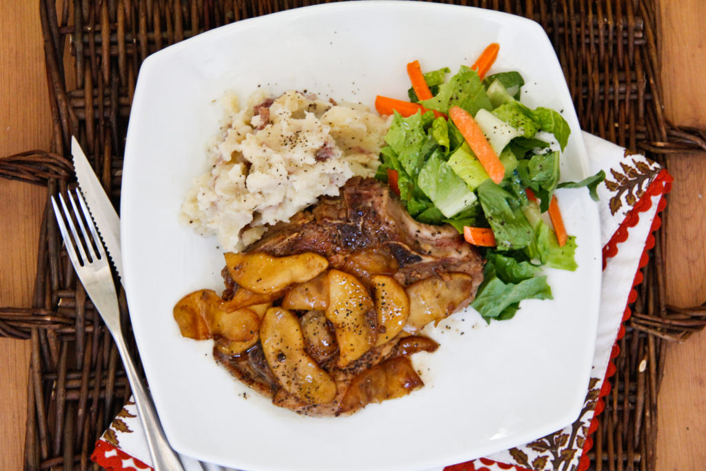 Pork Chops with Balsamic Apples | ChefJulieYoon.com