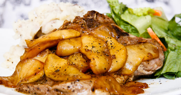 Pork Chops with Balsamic Apples