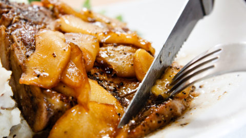 Pork Chops With Balsamic Apples Chef Julie Yoon