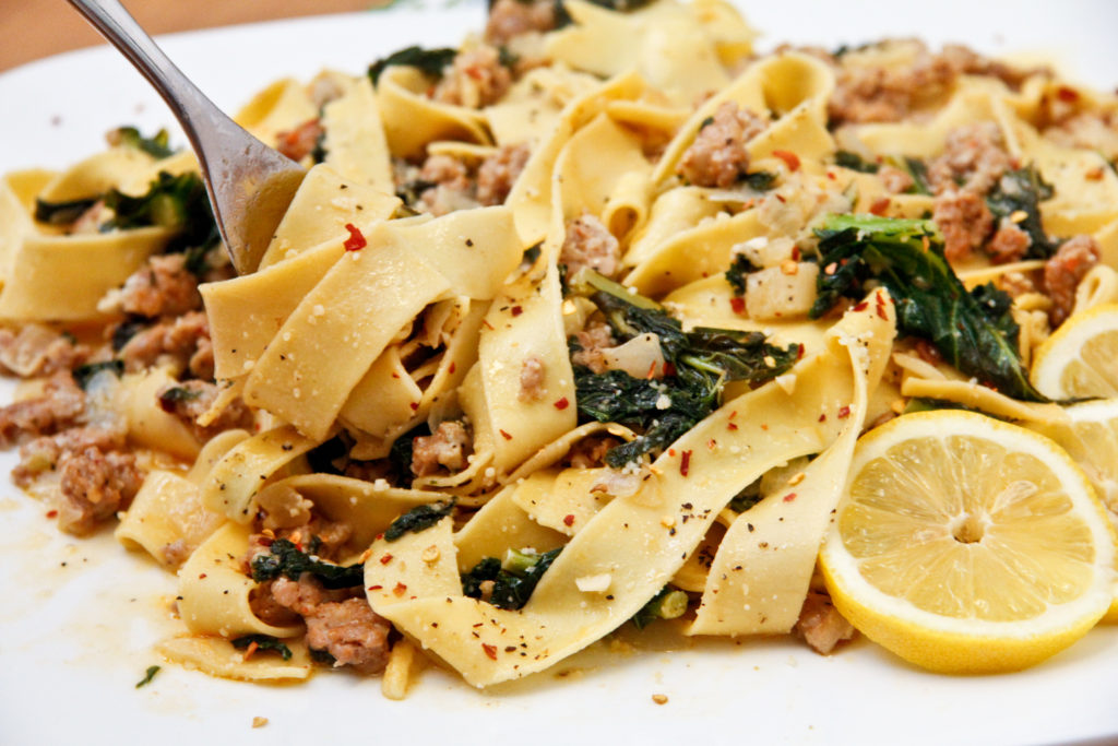 Pappardelle With Sausage And Kale | Chef Julie Yoon