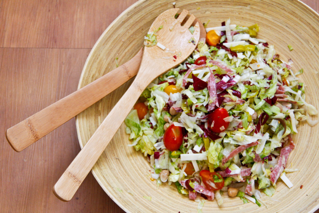 Savory Salami Chopped Salad | ChefJulieYoon.com