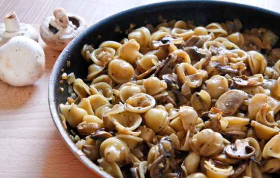 Mushroom Orecchiette with Cream