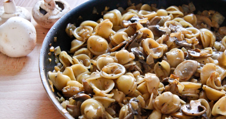 Mushroom Orecchiette with Cream