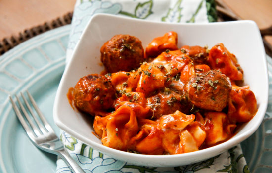 Easy Tortellini and Meatballs