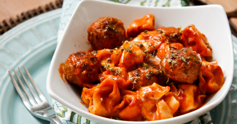 Easy Tortellini and Meatballs