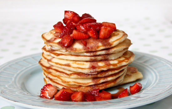 Pancakes with Balsamic Strawberries