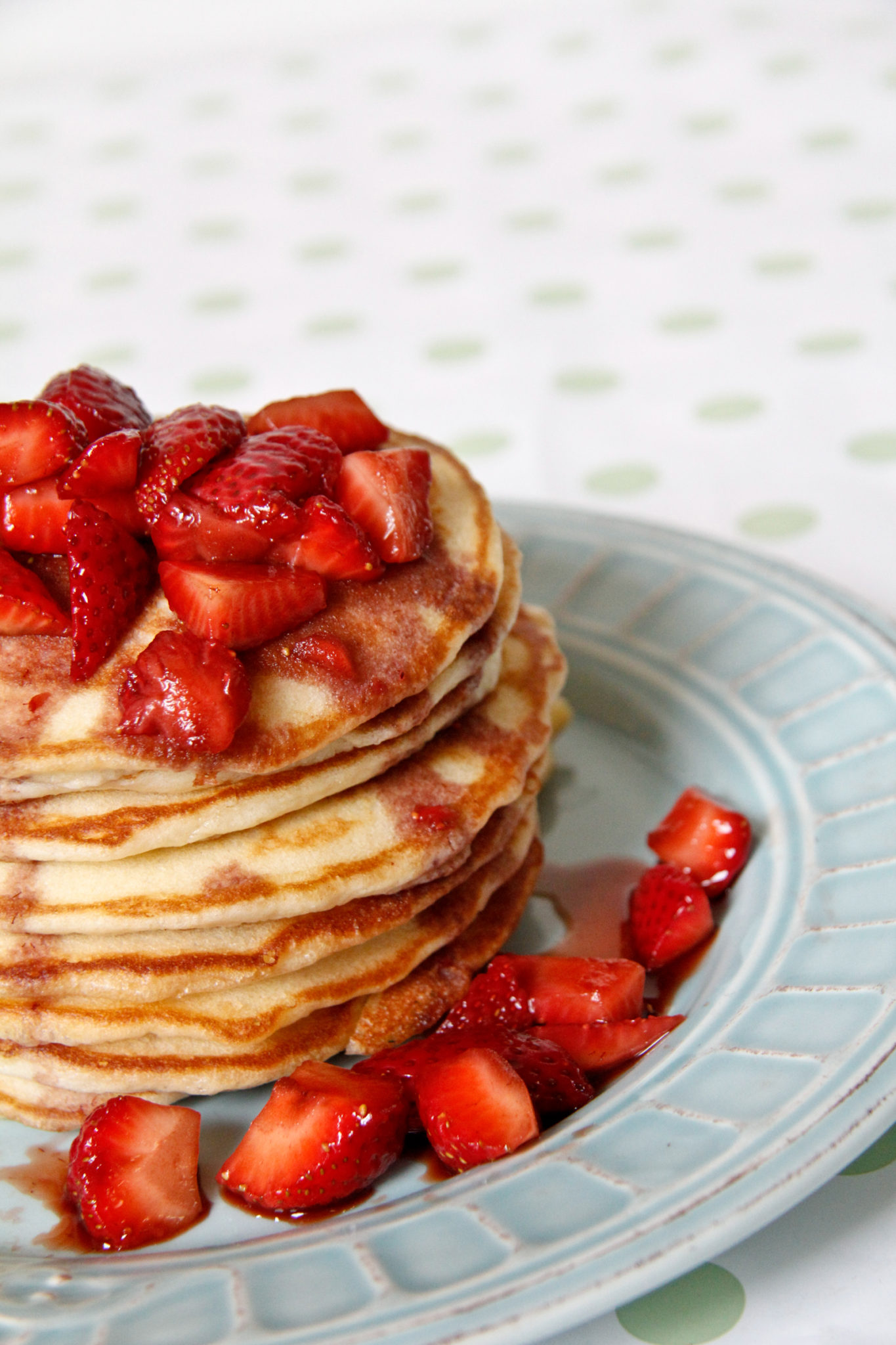 Pancakes with Balsamic Strawberries | Chef Julie Yoon