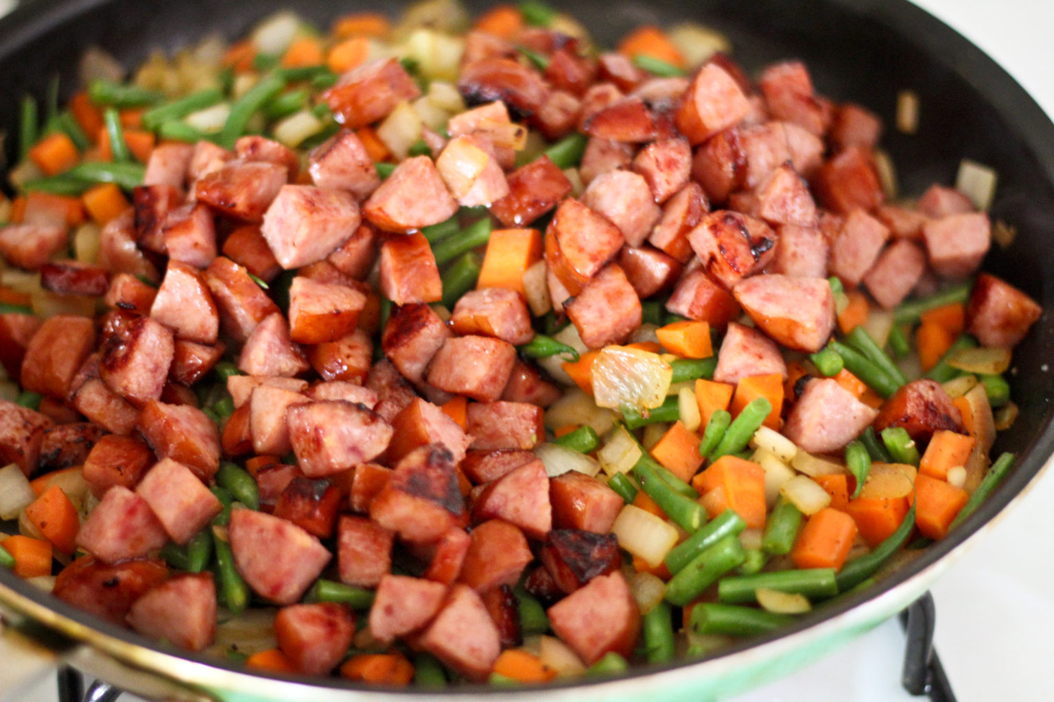 Chopped Kielbasa Stir Fry | Chef Julie Yoon