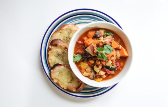 Autumn Vegetable Stew with Cheese Toasts