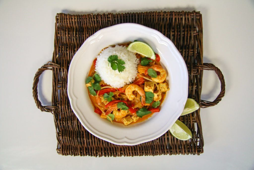 Shrimp Tofu Coconut Curry | ChefJulieYoon.com
