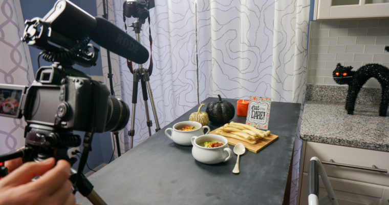 Cream of Broccoli Witches’ Brew Soup with Bone Breadsticks : Behind the Scenes