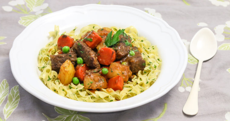 Beef Stew with Buttered Noodles