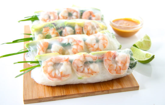 Shrimp and Avocado Summer Rolls (Fresh Spring Rolls)