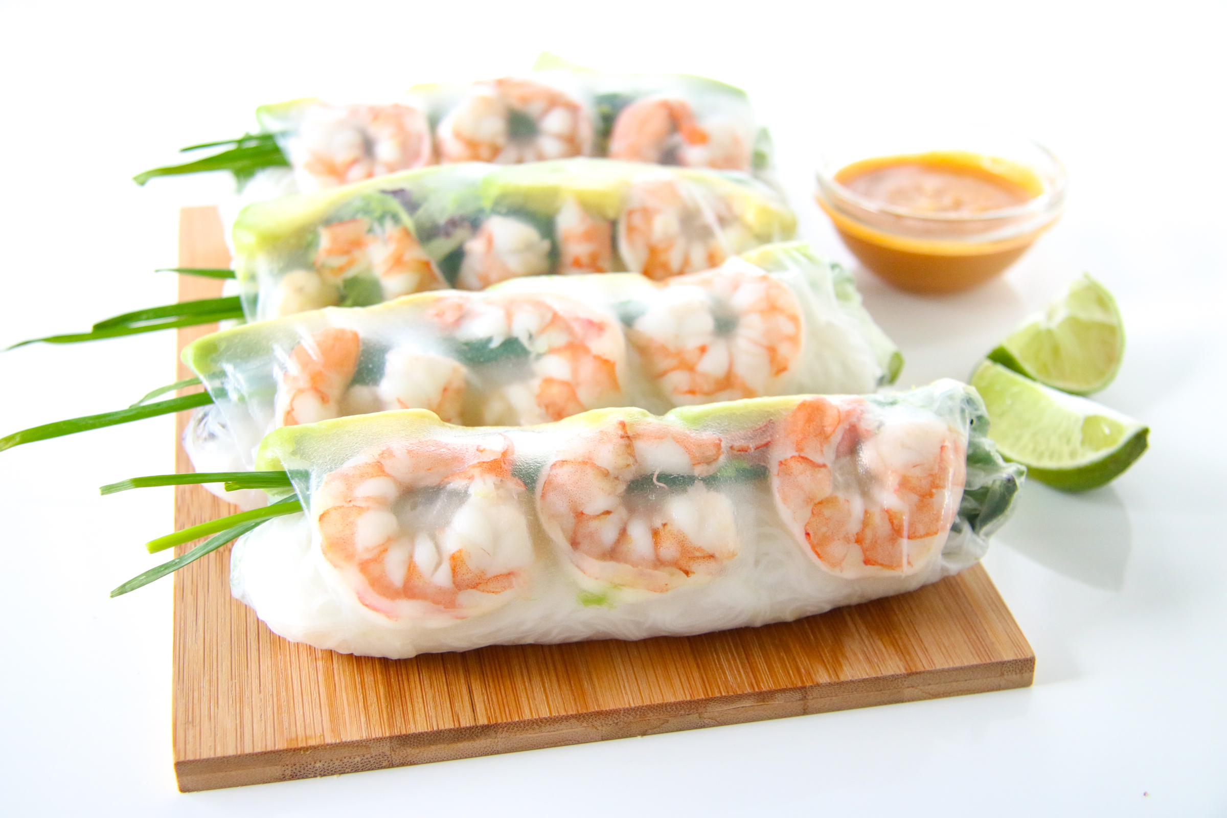 Shrimp and Avocado Summer Rolls (Fresh Spring Rolls) Chef Julie Yoon