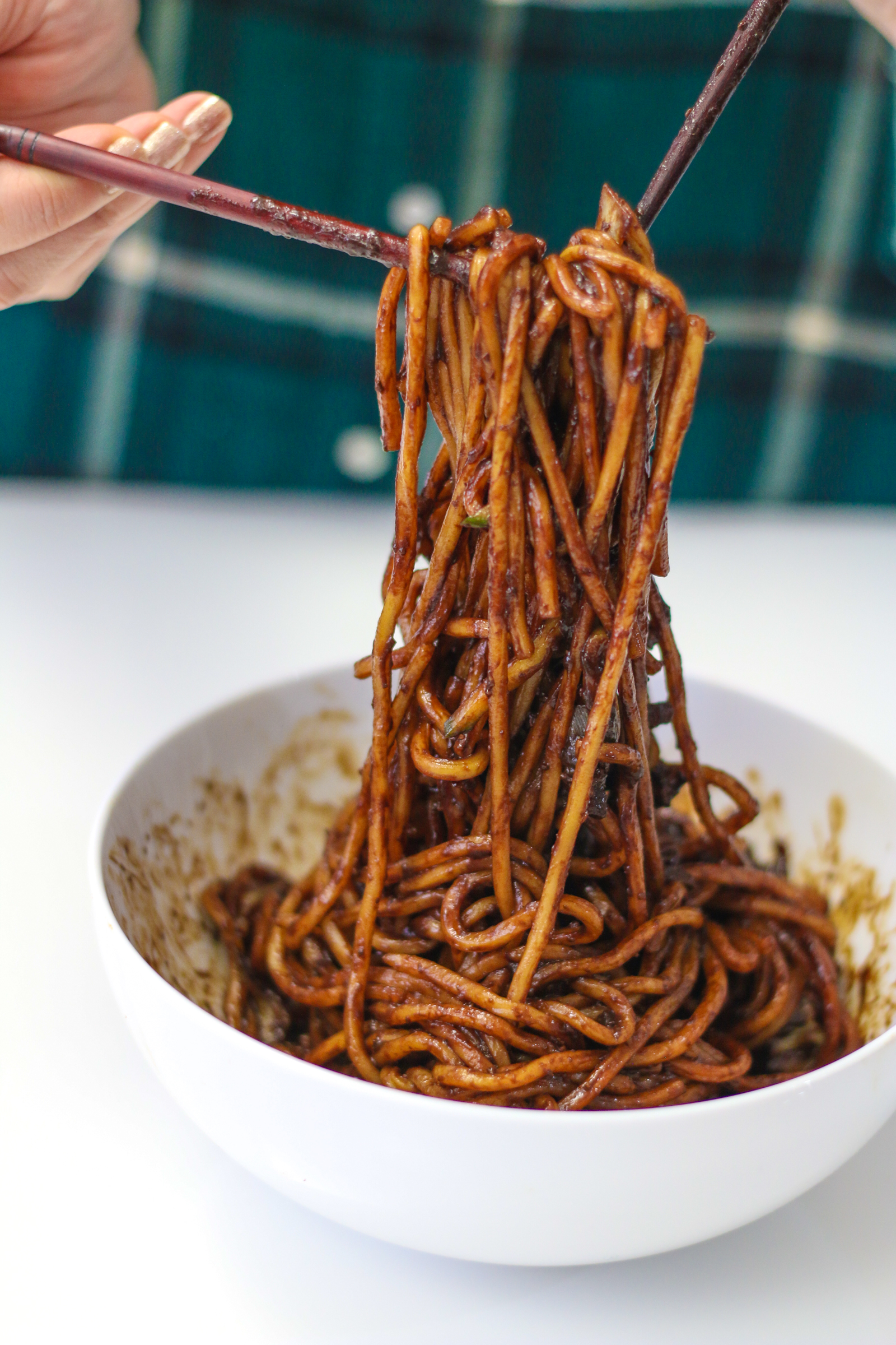Noodles in Black Bean Sauce (Jjajangmyeon: 짜장면 / Jajangmyeon : 자장면 ...