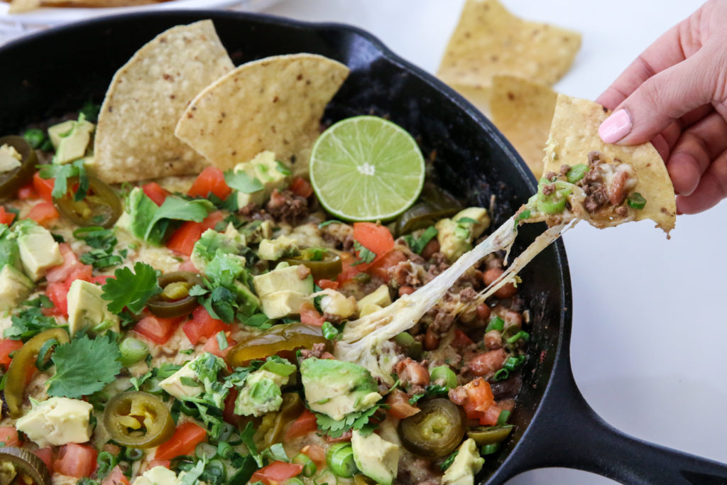 Loaded Skillet Nachos - Diary of A Recipe Collector