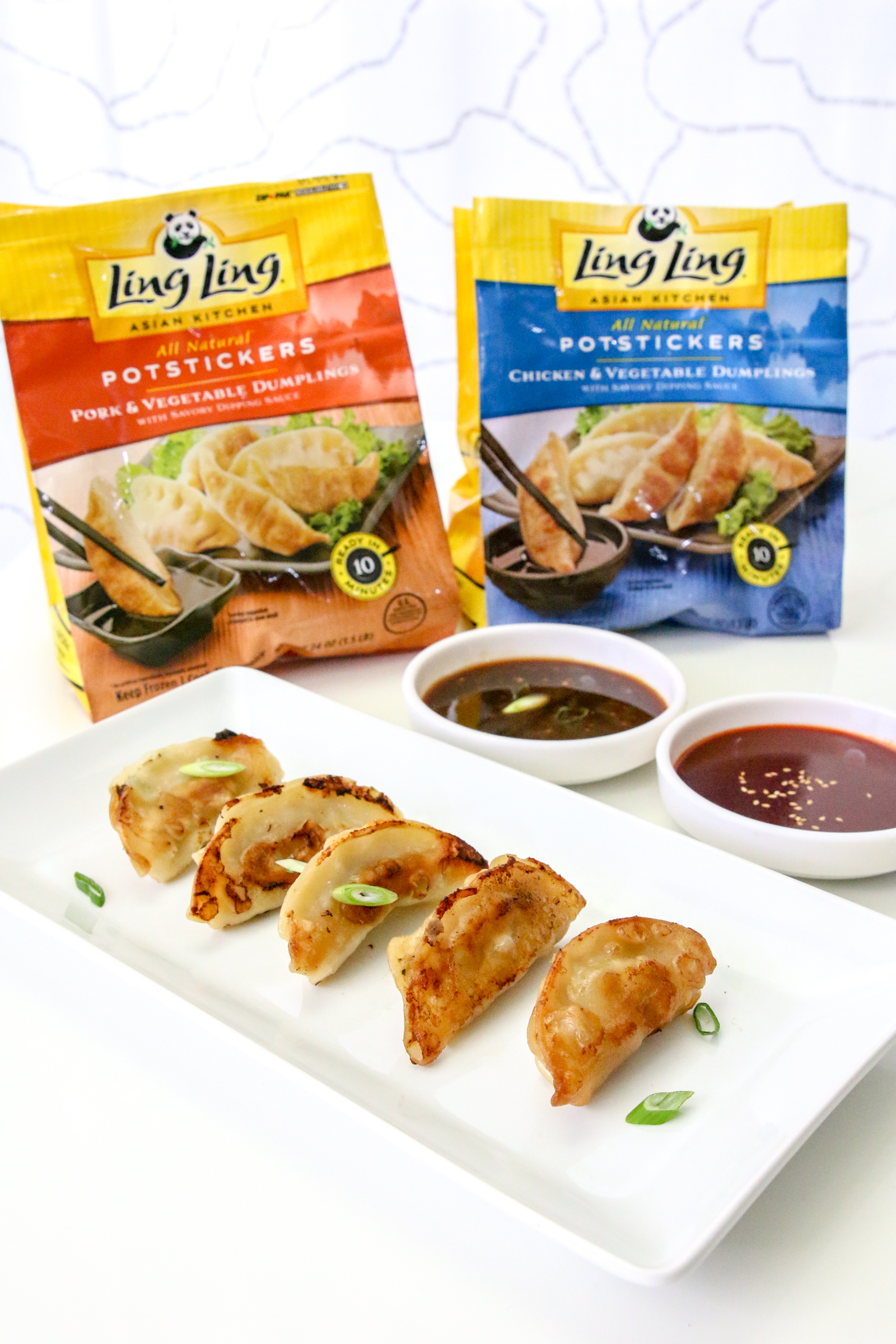 Frozen Potstickers with Two Homemade Dipping Sauces