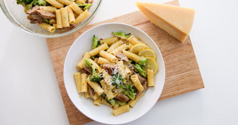 Rigatoni with Grilled Sausage and Broccoli