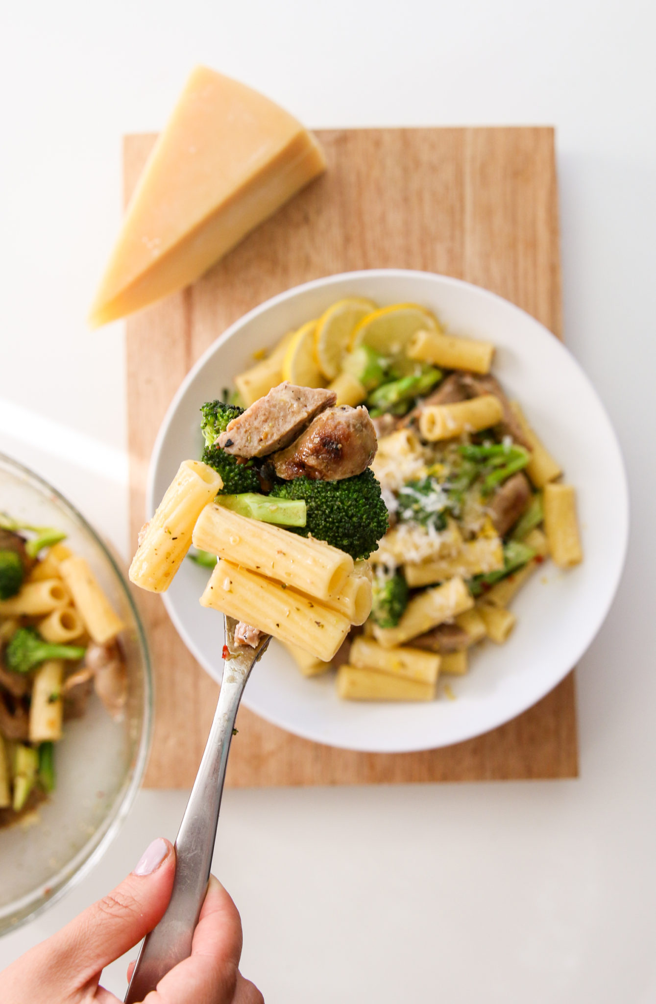 Rigatoni with Grilled Sausage and Broccoli | Chef Julie Yoon