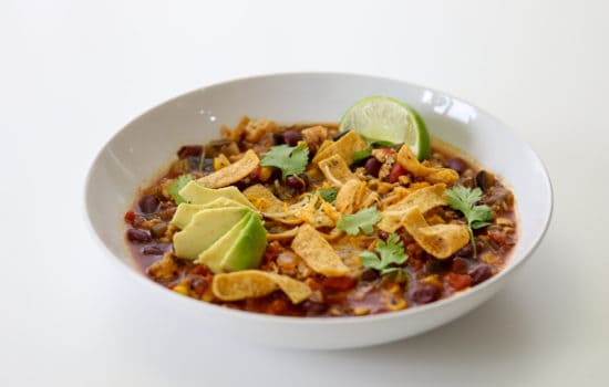 Vegetarian Chili with Summer Vegetables