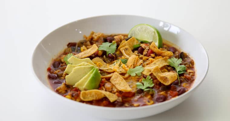 Vegetarian Chili with Summer Vegetables