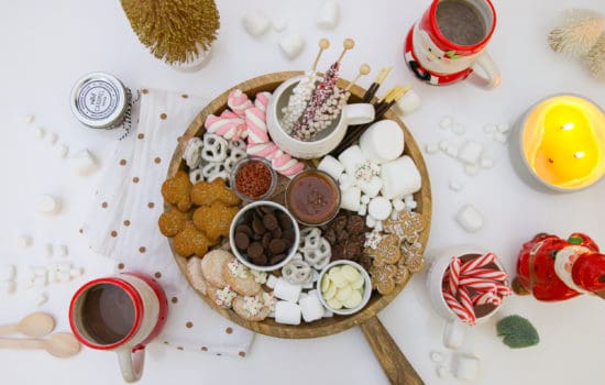 Hot Chocolate Charcuterie Board and Free Printable Labels