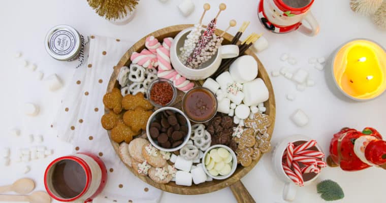 Hot Chocolate Charcuterie Board and Free Printable Labels