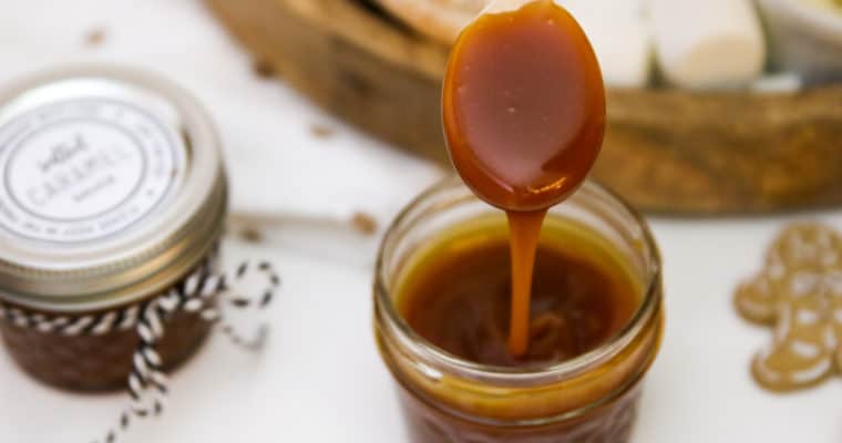 Salted Caramel Sauce and Free Printable Labels