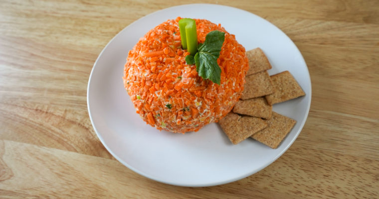 Pumpkin-Shaped Classic Cheese Ball Recipe